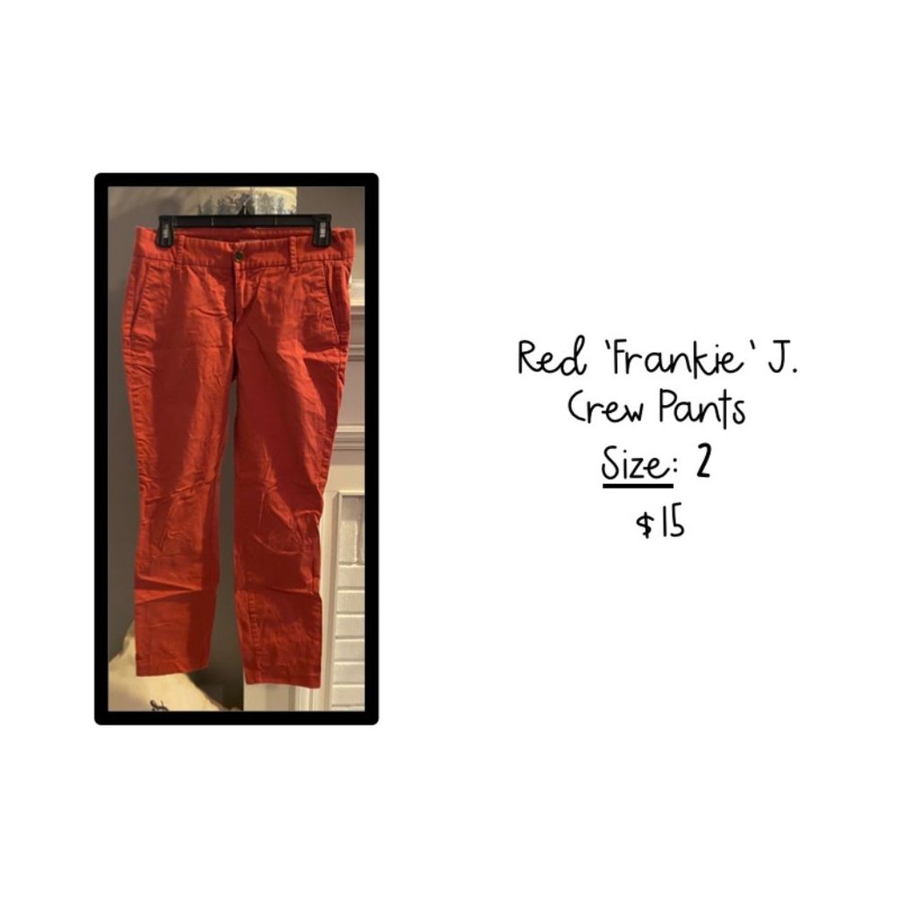 Red J. Crew Pants